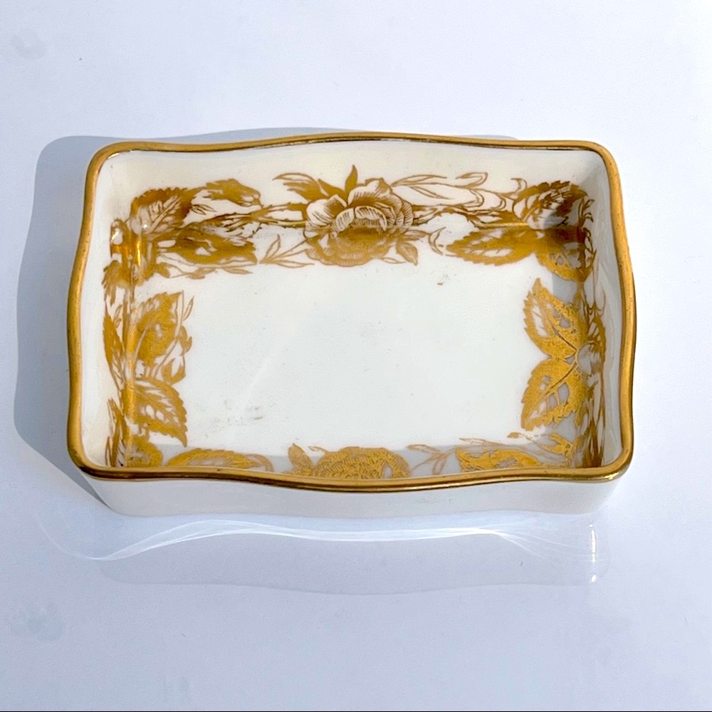 Hammersley & co vintage  bone china trinket dish. Rose Point.